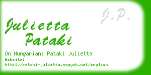 julietta pataki business card